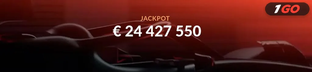 Счётчик накопительного джекпота 1GO Casino свыше 24 миллионов евро в шапке официального сайта