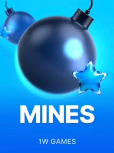 Игра Mines от 1w Games — поле с минами и звёздами