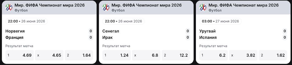 Топовые спортивные события и линия ставок в приложении 1win